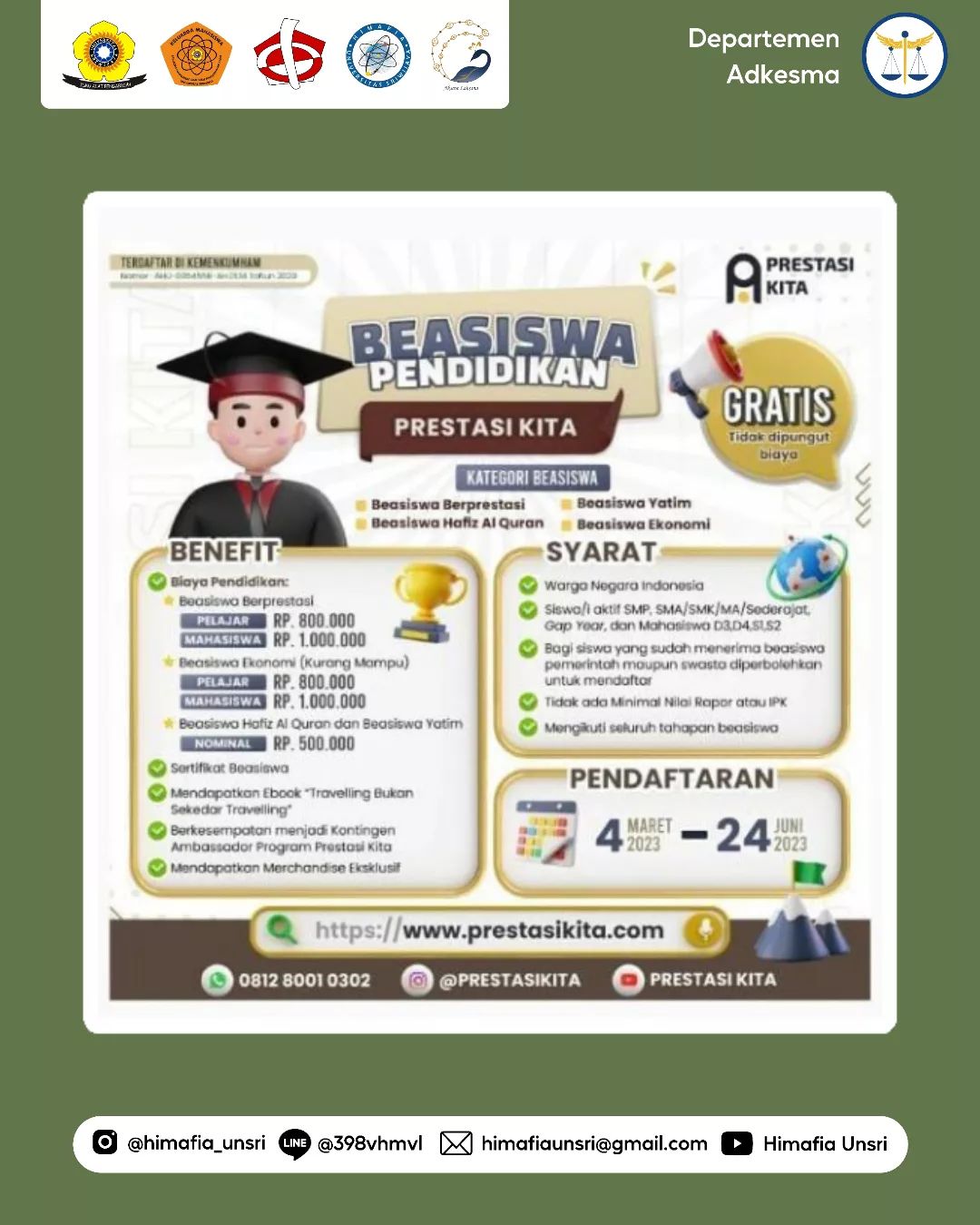 [Sekilas Info Adkesma #17 : Informasi Beasiswa Pendidikan Prestasi Kita]